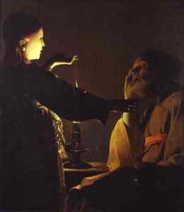 Georges de La Tour. "L’Apparition de l’Ange à saint Joseph"