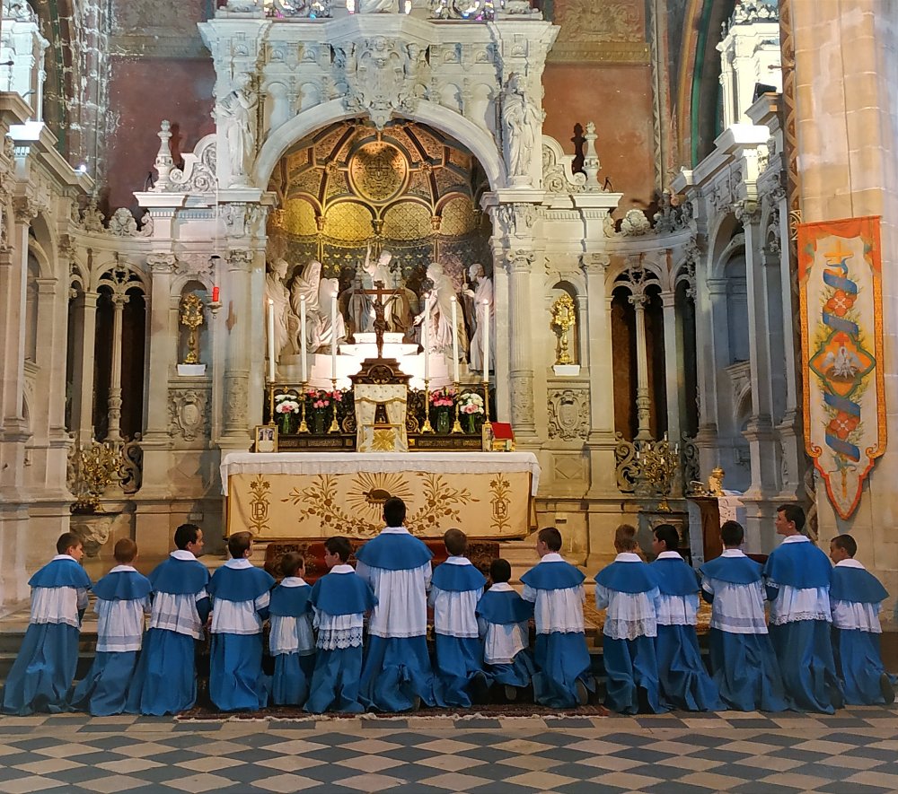 Messe à Orléans, servants d'autel