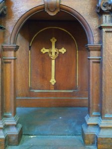 Détail de l'autel des catéchismes, ND de Recouvrance, Orléans